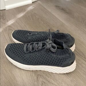 NOBULL Charcoal Knit Sneakers with Cream Soles